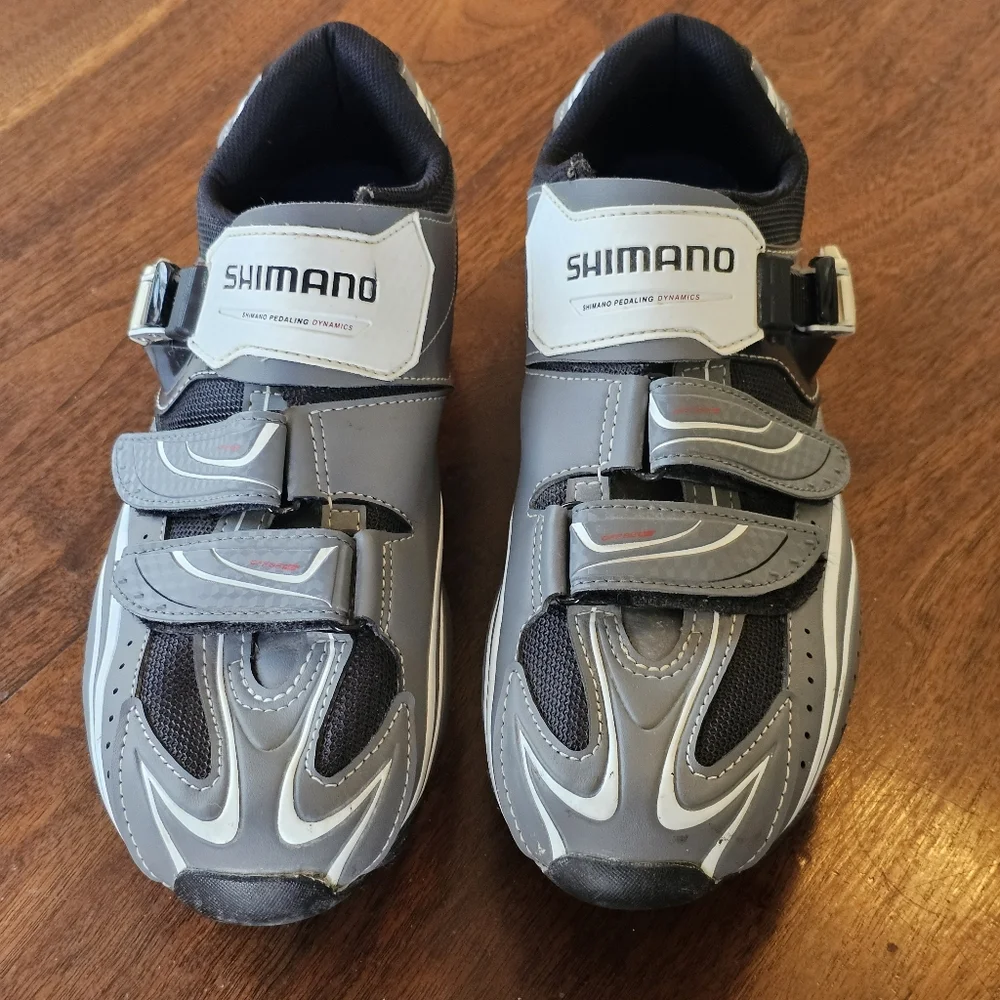 EUC SHIMANO SH-R087G Men’s Road Cycling Shoes Grey Size 44